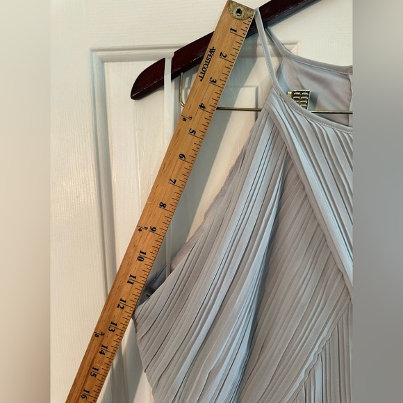 NWT BHLDN Anthropologie 14 Madrie Maxi Dress Fog Grey Bridesmaid Halter Chiffon - Picture 13 of 13